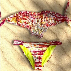 Two Piece Bikini with Fringe Top